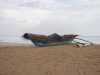 Pochmurny dzień na plaży w Hikkaduwie.