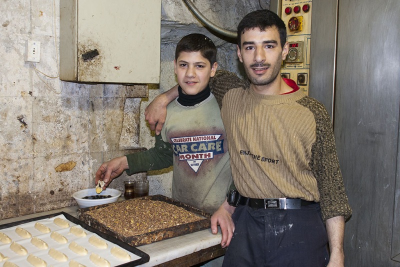 Aleppo, wizyta w piekarni.