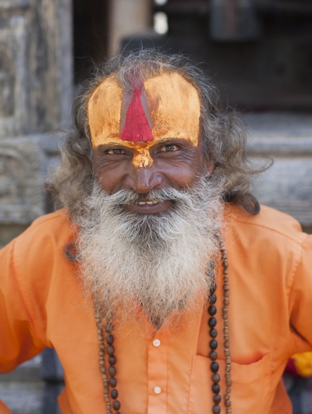 Kathmandu, świątynia Pashupatinath, sadhu.
