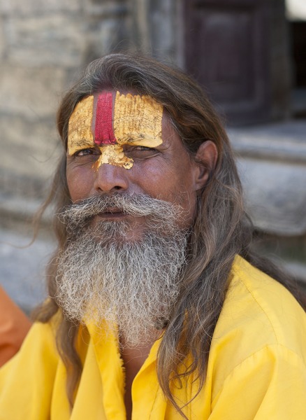 Kathmandu, świątynia Pashupatinath, sadhu.