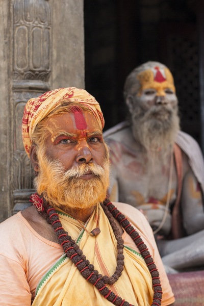 Kathmandu, świątynia Pashupatinath, sadhu.