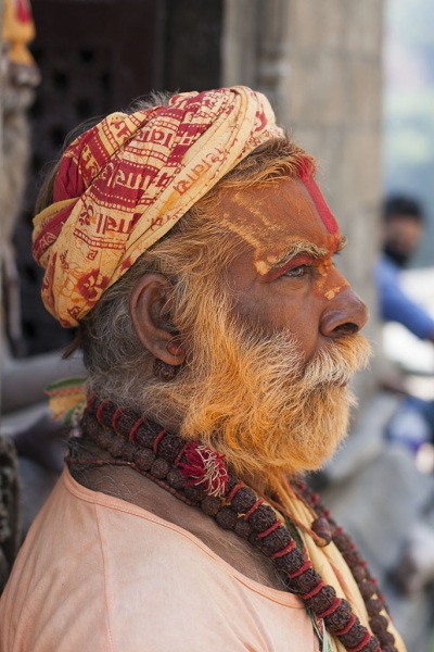 Kathmandu, świątynia Pashupatinath, sadhu.