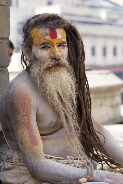 Kathmandu, świątynia Pashupatinath, sadhu.