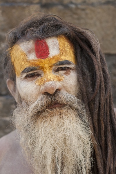 Kathmandu, świątynia Pashupatinath, sadhu.