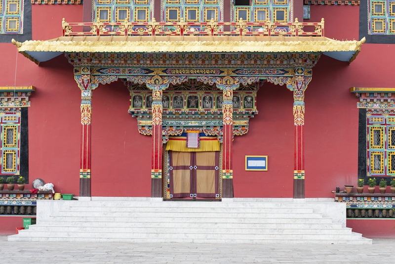 Kathmandu, Boudha, klasztor Shechen.