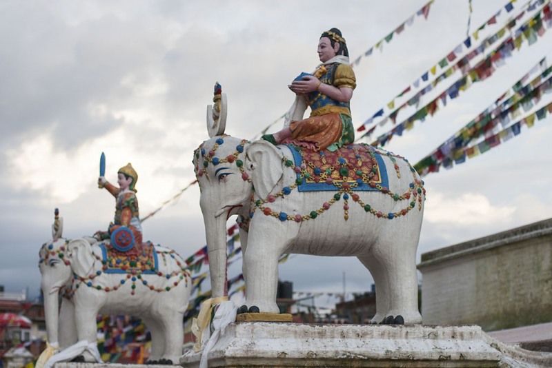 Kathmandu, Boudha, stupa Bodnath.