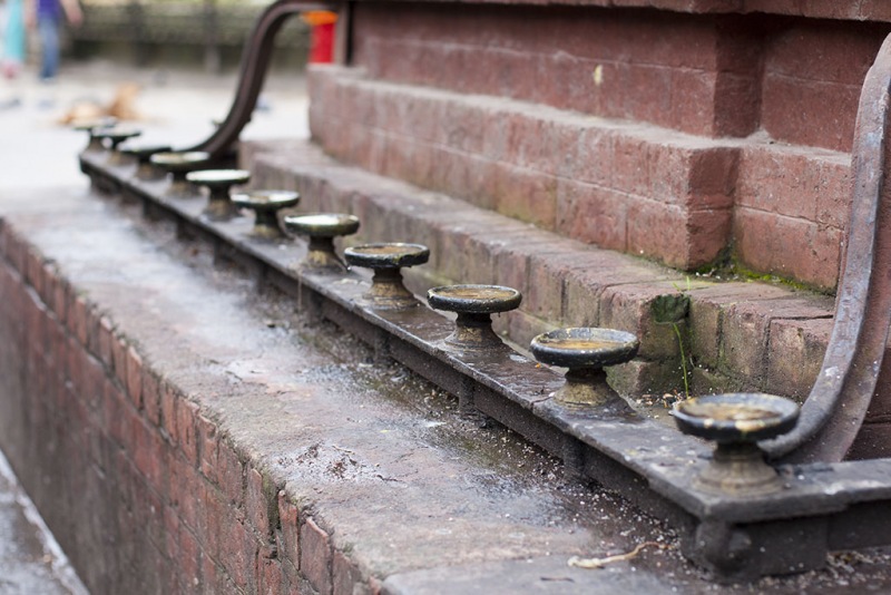 Kathmandu, Swayambhu, lampki olejne.