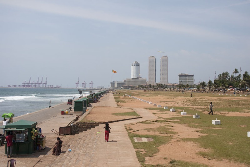 Centrum Colombo z Galle Face Green.