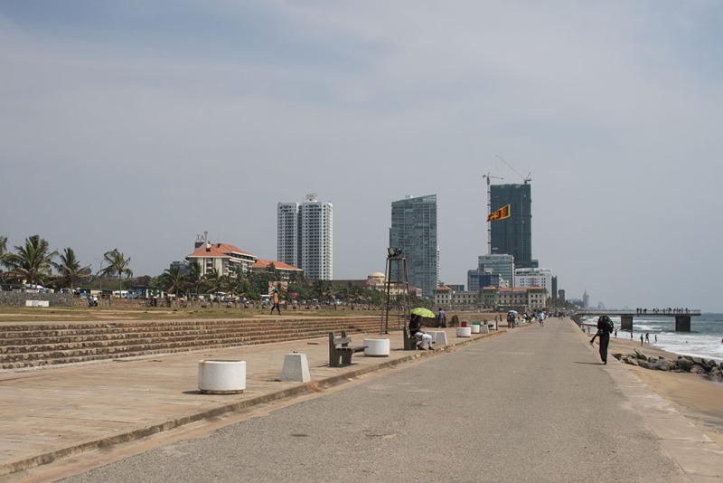 Centrum Colombo z Galle Face Green.