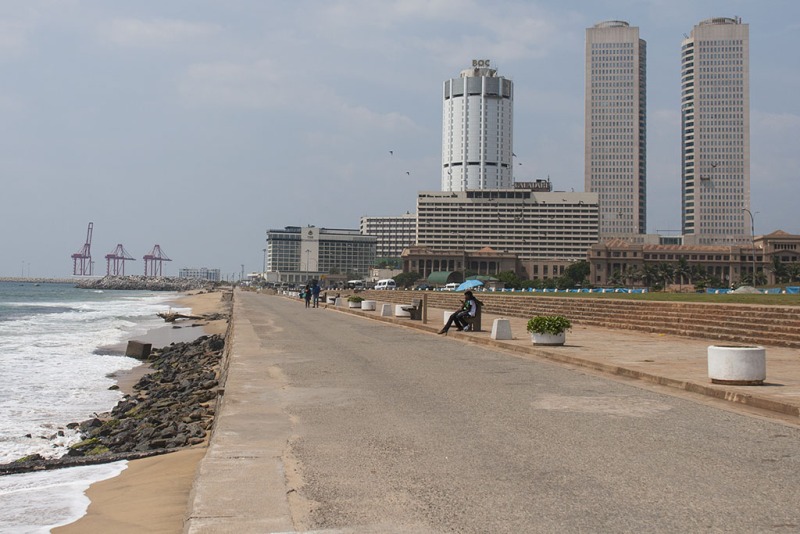 Centrum Colombo z Galle Face Green.